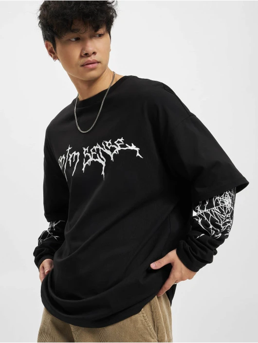 Herren Longsleeve Goth Long Sleeve In Schwarz 1 Herren Longsleeve Goth Long Sleeve In Schwarz