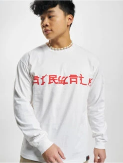 Herren Longsleeve Rising Sun In Weiß