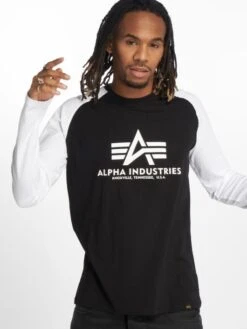 Alpha Industries Herren Longsleeve Basic In Schwarz