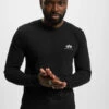 Alpha Industries Herren Longsleeve Back Print Heavy In Schwarz