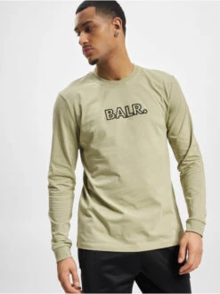 BALR Herren Longsleeve Olaf Straight Outline In Beige