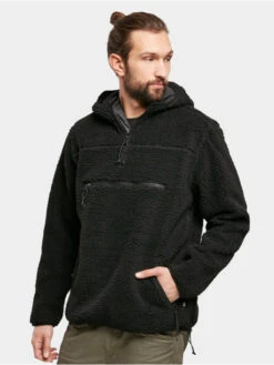 Brandit Herren Hoody Teddyfleece Worker In Schwarz