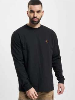 Calvin Klein Herren Longsleeve Logo Tape In Schwarz