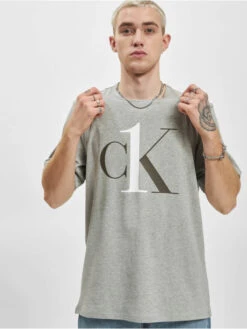 Calvin Klein Herren T-Shirt Crewneck In Grau