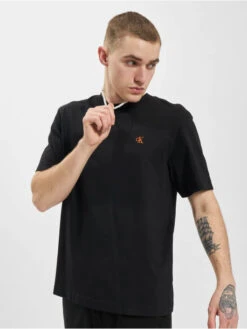 Calvin Klein Herren T-Shirt Logo Tape In Schwarz