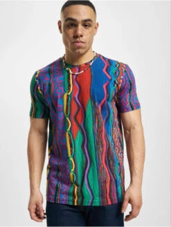 CARLO COLUCCI Herren T-Shirt Knit Print In Blau