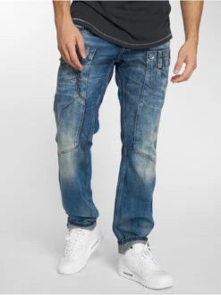 Cipo & Baxx Herren Straight Fit Jeans Alpha In Blau