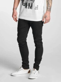 Herren Skinny Jeans Ripper In Schwarz