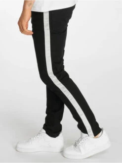 Herren Skinny Jeans Tape In Schwarz