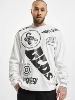 GCDS Herren Longsleeve Elements Long In Weiß