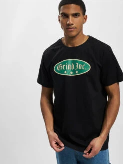 Herren T-Shirt Oldschool Logo In Schwarz