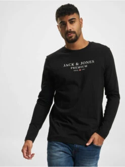 Jack & Jones Herren Longsleeve Aston Prau 22 In Schwarz