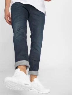 Jack & Jones Herren Straight Fit Jeans Jjitim Jjicon Jj 120 In Blau