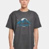 Herren T-Shirt Mountain Explorer Heavy Oversized In Grau