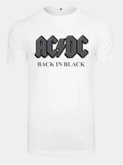 Herren T-Shirt Acdc Back In Black In Weiß