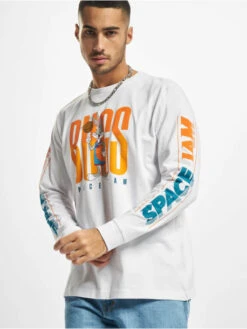 Mister Tee Herren Longsleeve Space Jam Big Bugs Playin In Weiß