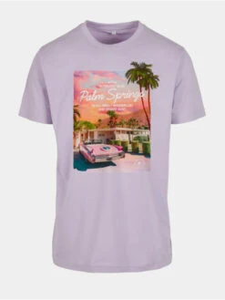 Mister Tee Herren T-Shirt Palms Springs In Violet