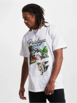 Mister Tee Herren T-Shirt Fridays In Weiß