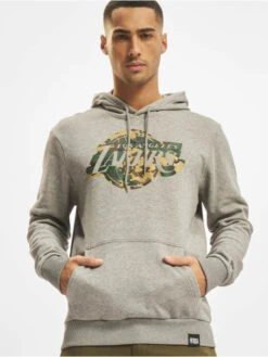 NEW ERA Herren Hoody NBA Los Angeles Lakers Infill Team Logo In Grau