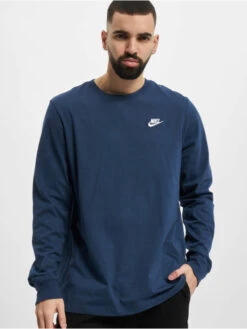 Nike Herren Longsleeve M Nsw Club In Blau
