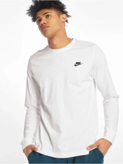 Nike Herren Longsleeve Club LS In Weiß