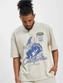 Pegador Herren T-Shirt Shorville Oversized In Beige