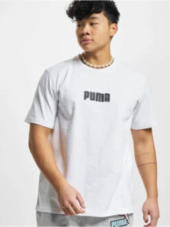 Puma Herren T-Shirt Cat Jaws In Weiß