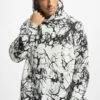Sean John Herren Hoody Script Logo Crackle Dye In Weiß