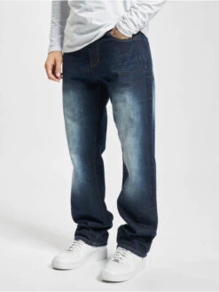 Southpole Herren Straight Fit Jeans Streaky Basic Denim Regular In Blau