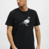 Herren T-Shirt Pigeon Logo In Schwarz