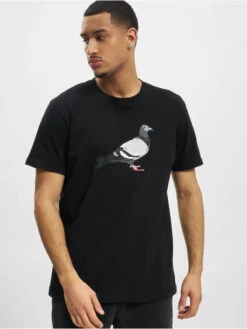Herren T-Shirt Pigeon Logo In Schwarz