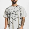 Herren T-Shirt Tye Dye Varsity Print In Beige