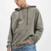URBAN CLASSICS Herren Hoody Overdyed In Grau