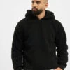 URBAN CLASSICS Herren Hoody Sherpa In Schwarz