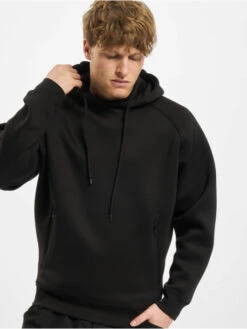URBAN CLASSICS Herren Hoody Raglan Zip Pocket In Schwarz