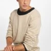 URBAN CLASSICS Herren Longsleeve Long Shaped Waffle In Beige