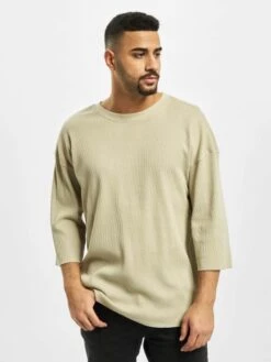 URBAN CLASSICS Herren Longsleeve Thermal Boxy In Beige