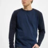 URBAN CLASSICS Herren Longsleeve Raglan Contrast LS In Blau