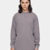 URBAN CLASSICS Herren Longsleeve Heavy Boxy Acid Wash In Grau