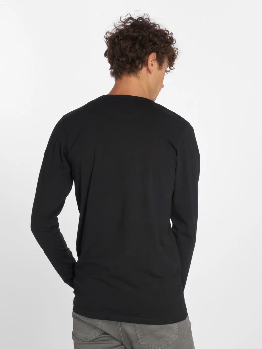 URBAN CLASSICS Herren Longsleeve Fitted Stretch In Schwarz 2 URBAN CLASSICS Herren Longsleeve Fitted Stretch In Schwarz – Bild 2
