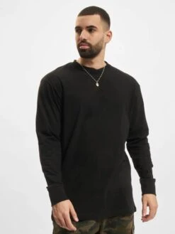 URBAN CLASSICS Herren Longsleeve Tall In Schwarz