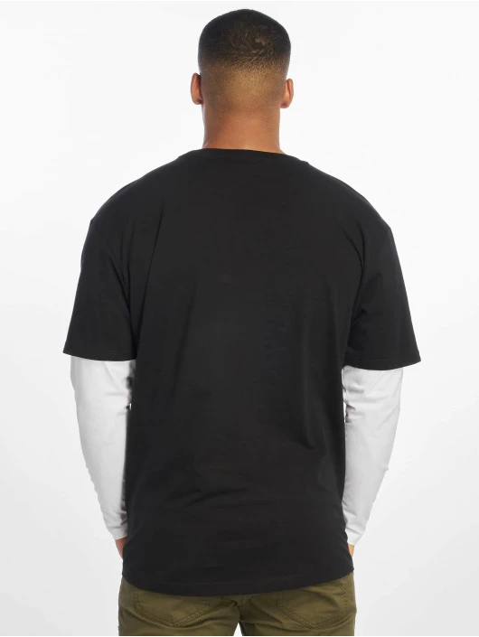 URBAN CLASSICS Herren Longsleeve Oversized Shaped Double Layer In Schwarz 2 URBAN CLASSICS Herren Longsleeve Oversized Shaped Double Layer In Schwarz – Bild 2