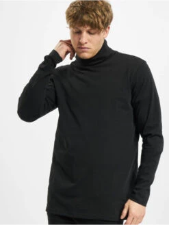 URBAN CLASSICS Herren Longsleeve Turtle Neck LS In Schwarz