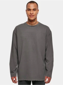 URBAN CLASSICS Herren Longsleeve Oversized Distressed In Schwarz