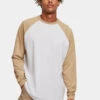 URBAN CLASSICS Herren Longsleeve Organic Oversized Raglan In Weiß