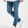 URBAN CLASSICS Herren Skinny Jeans Slim Fit Biker In Blau
