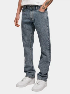 URBAN CLASSICS Herren Straight Fit Jeans Organic Straight Leg In Blau