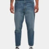 URBAN CLASSICS Herren Straight Fit Jeans Cropped Tapered In Blau