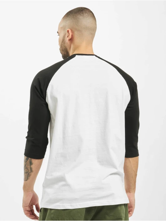 URBAN CLASSICS Herren T-Shirt Contrast 3/4 Sleeve Raglan In Weiß 2 URBAN CLASSICS Herren T-Shirt Contrast 3/4 Sleeve Raglan In Weiß – Bild 2