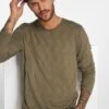 Herren Longsleeve Wave In Khaki